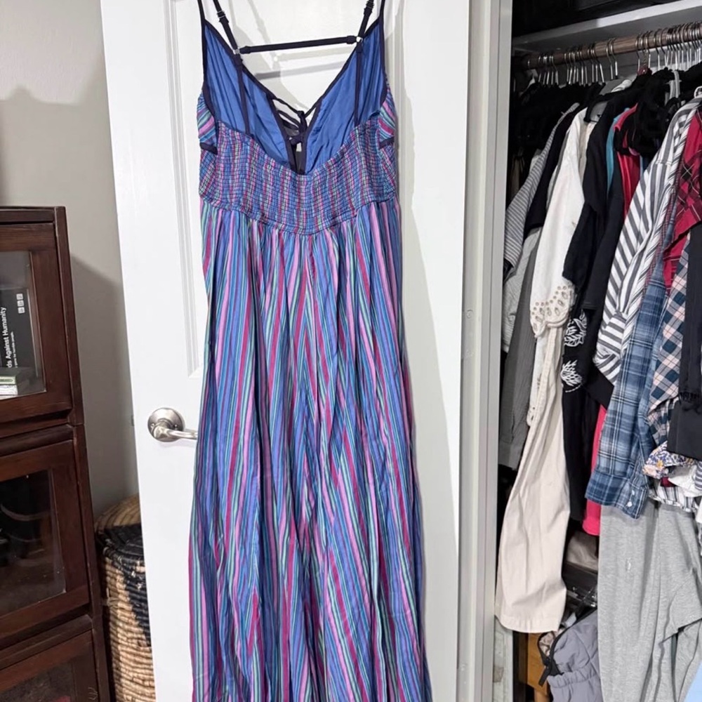 Free People Dream Weaver Maxi Dress in Aqua Combo - Picture 7 of 7
